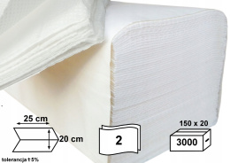 Ręcznik ZZ 3000 2-warstwowy celuloza
