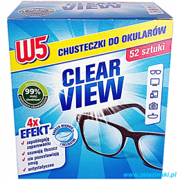 W5 Chusteczki do czyszczenia okularów i powierzchni szklanych